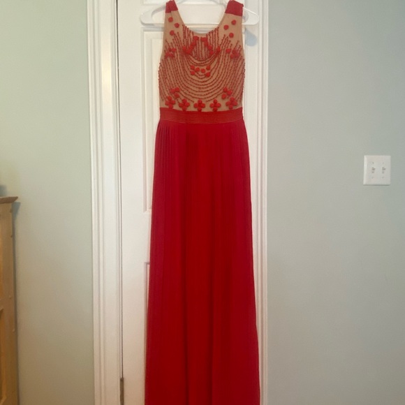 Anthropologie Rina Dhaka Red Maxi Dress Size 4 - Picture 2 of 9